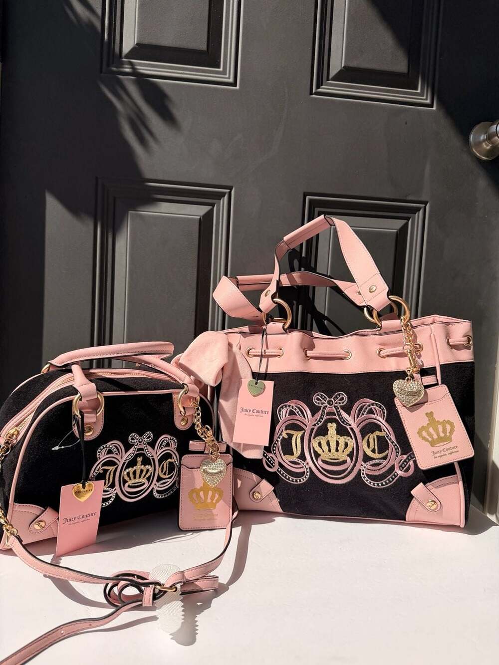 Juicy Couture Lovers Club Tote And Bowler Bag Set New With Tags